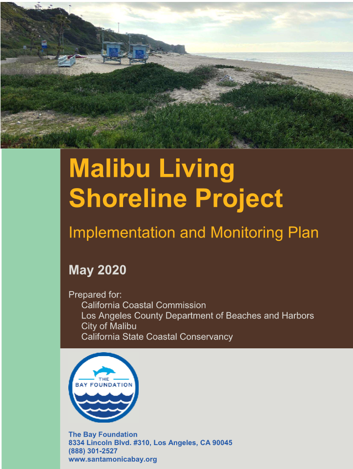 Malibu Living Shoreline Project Implementation and Monitoring Plan May 2020