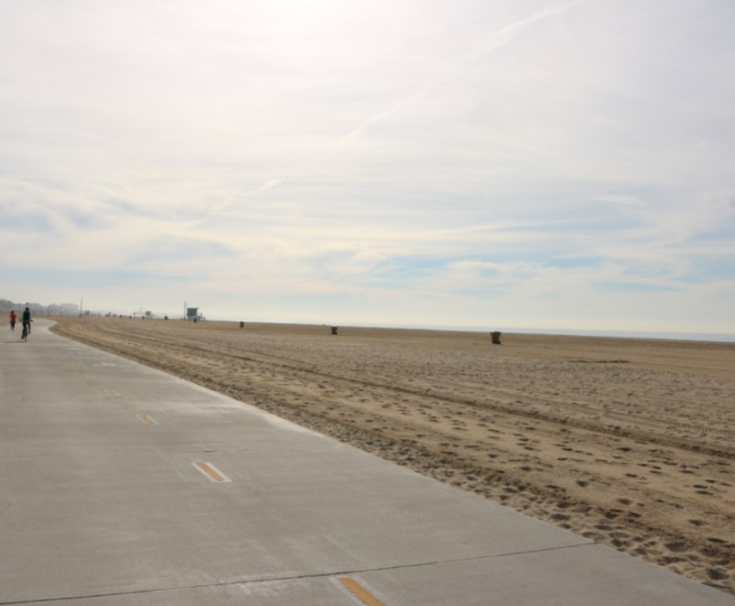 santa-monica-beach-restoration-pilot-project - before-bike-path